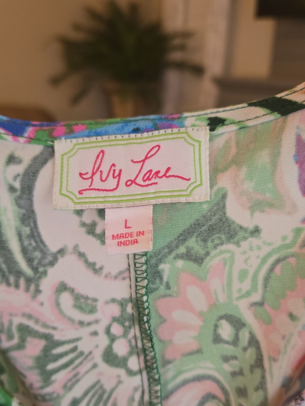 Paisley Scoop-Neck Midi Dress — Pink, Green & Blue - Picture 3 of 3